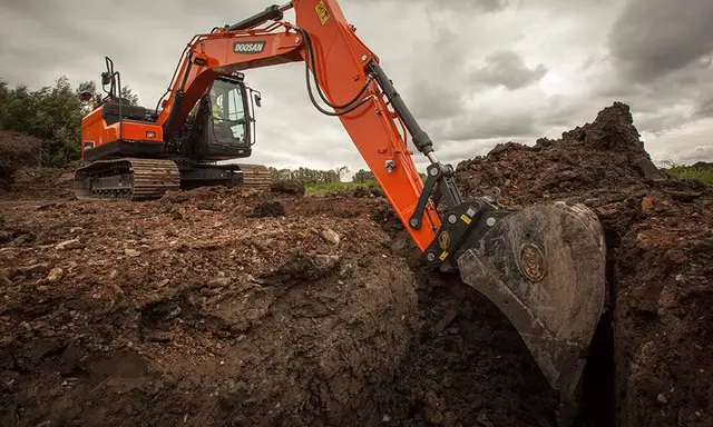 Bild 2 einer Mietmaschine vom Typ 14 ton graafmachine op rupsbanden | Doosan DX 140LC-5