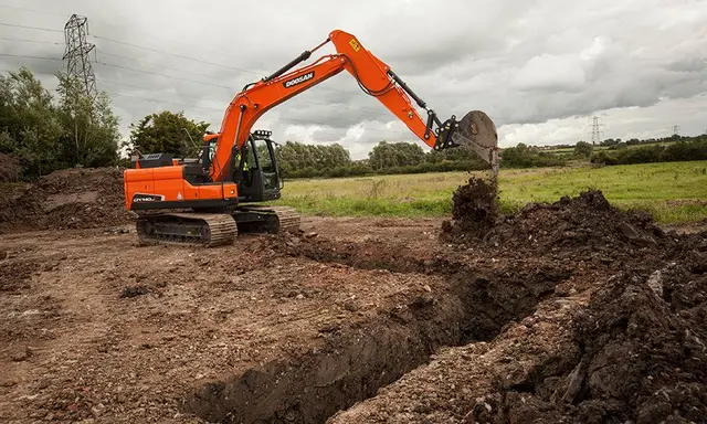 Bild 1 einer Mietmaschine vom Typ 14 ton graafmachine op rupsbanden | Doosan DX 140LC-5